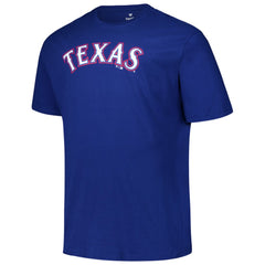 Evan Carter Texas Rangers Fanatics Big & Tall Name & Number T-Shirt - Royal - Fanatics Lifestyle