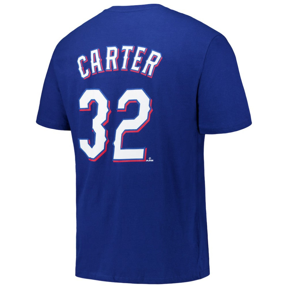 Evan Carter Texas Rangers Fanatics Big & Tall Name & Number T-Shirt - Royal - Fanatics Lifestyle