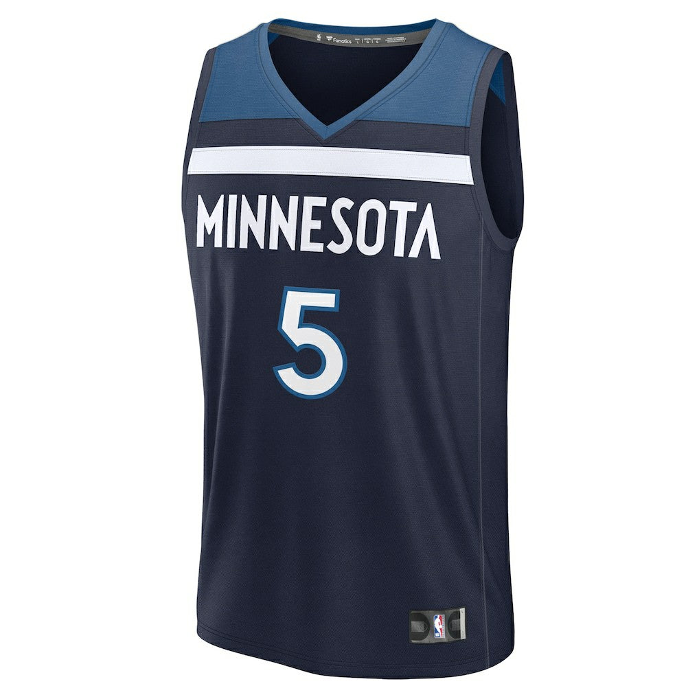 Anthony Edwards Minnesota Timberwolves Fast Break Replica Player Jersey Icon Edition Navy | Fanatics