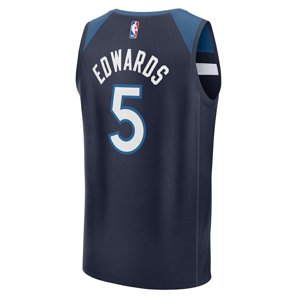 Anthony Edwards Minnesota Timberwolves Fast Break Replica Player Jersey Icon Edition Navy | Fanatics
