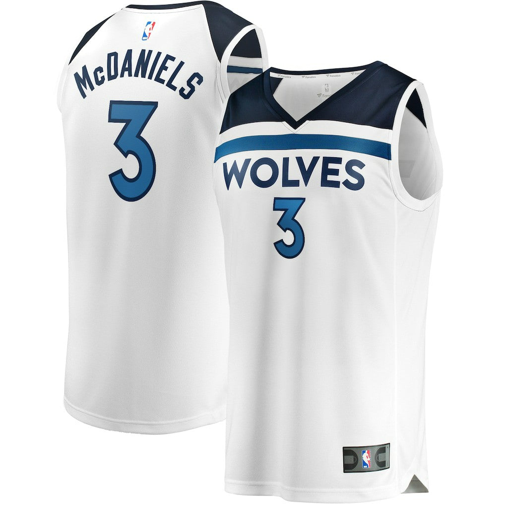 Jaden McDaniels Minnesota Timberwolves Fast Break Replica Player Jersey Association Edition White | Fanatics