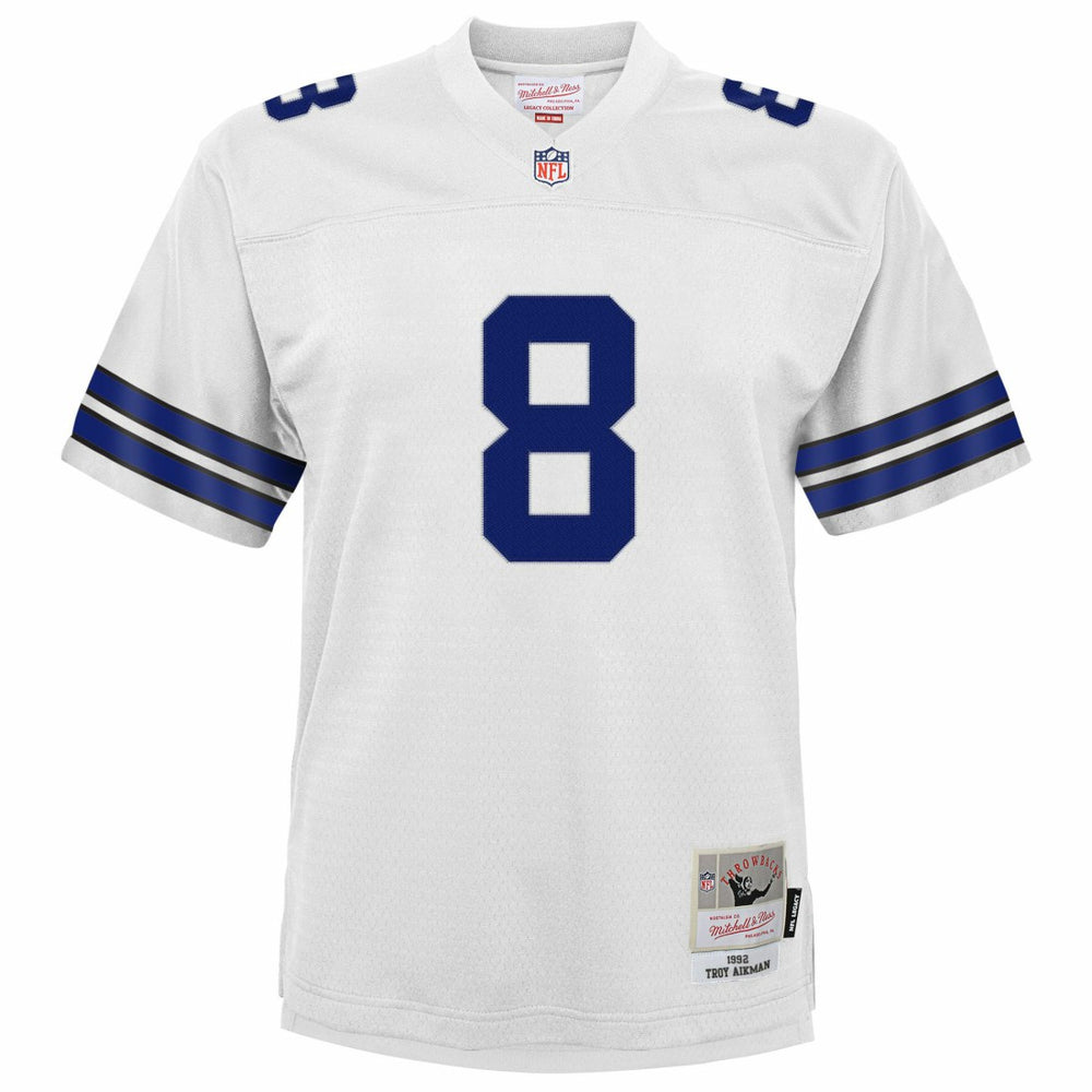 Mitchell & Ness Troy Aikman Dallas Cowboys Youth 1992 Legacy Jersey White