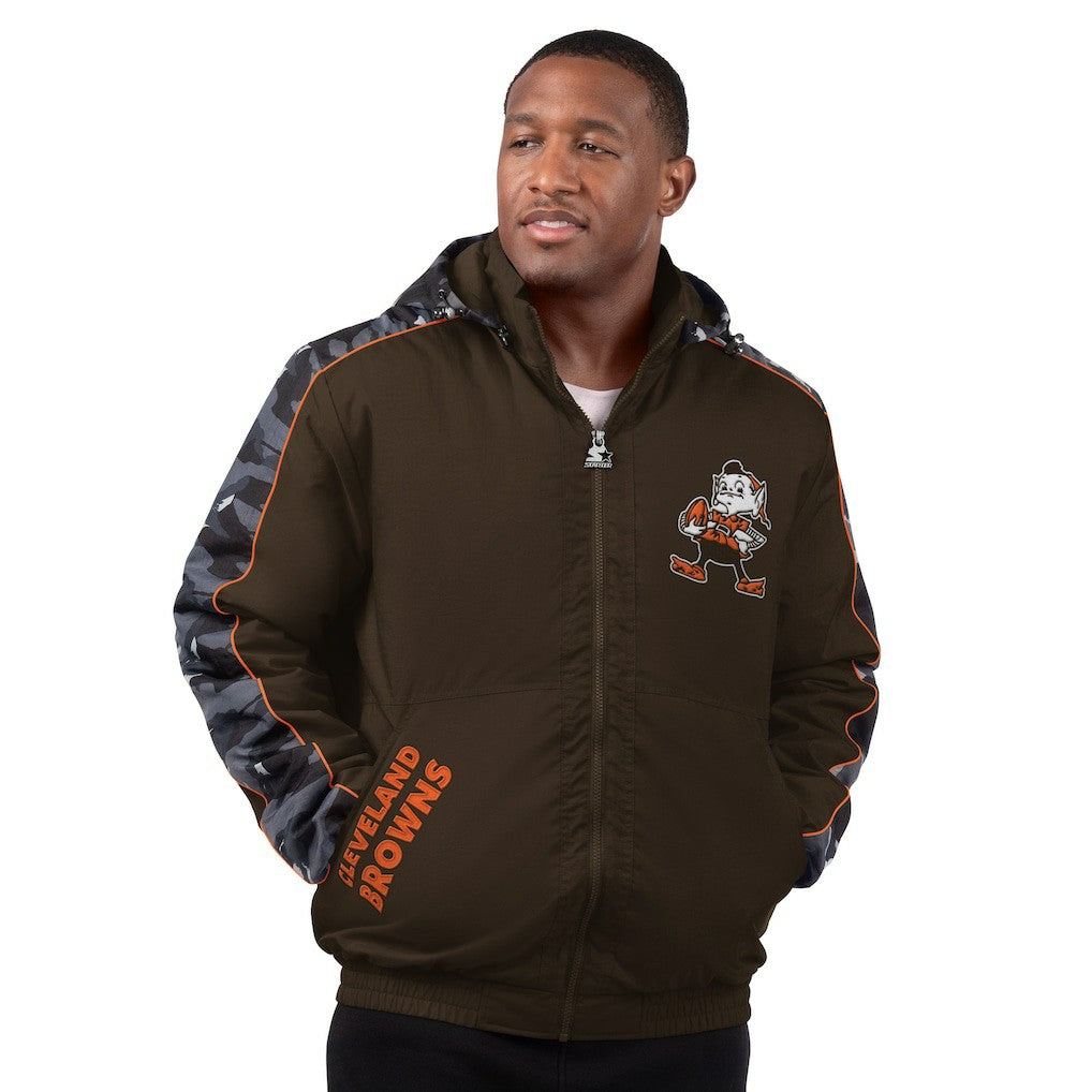 Cleveland Browns Starter Thursday Night Gridiron Full-Zip Hoodie Jacket Brown