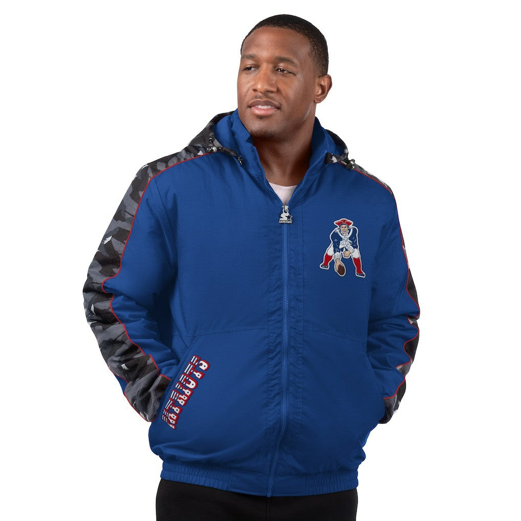 New England Patriots Starter Thursday Night Gridiron Full-Zip Hoodie Jacket Navy