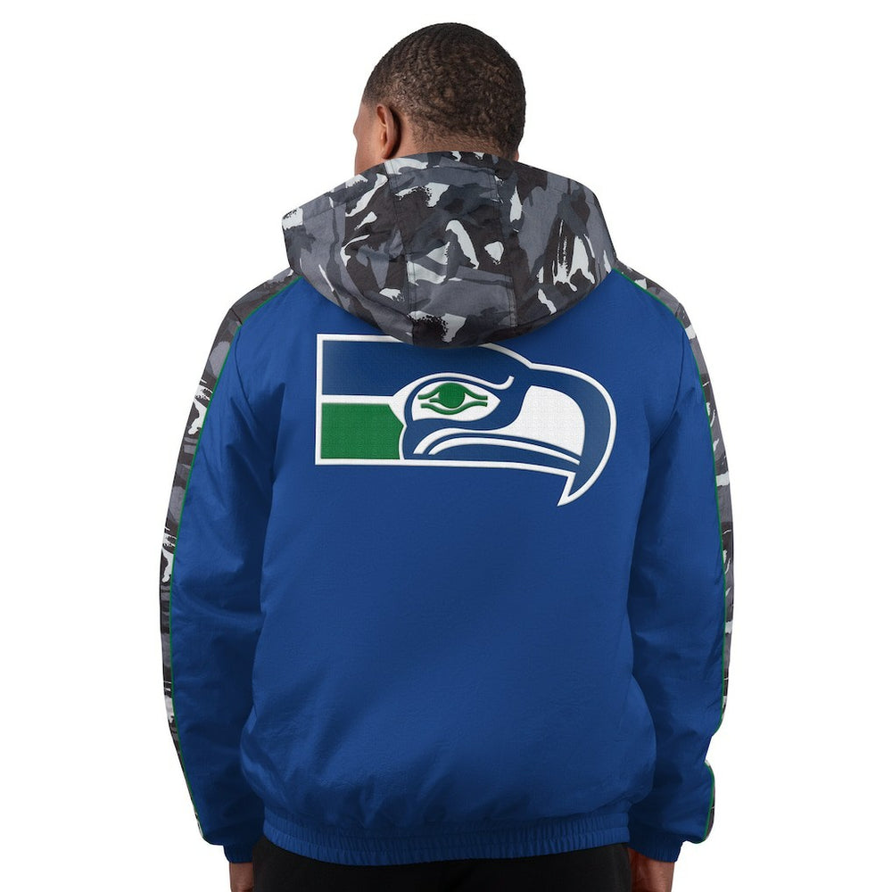 Seattle Seahawks Starter Thursday Night Gridiron Full-Zip Hoodie Jacket Royal