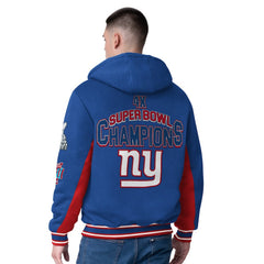 New York Giants G-III Extreme No Huddle Commemorative Full-Zip Hoodie Jacket Royal
