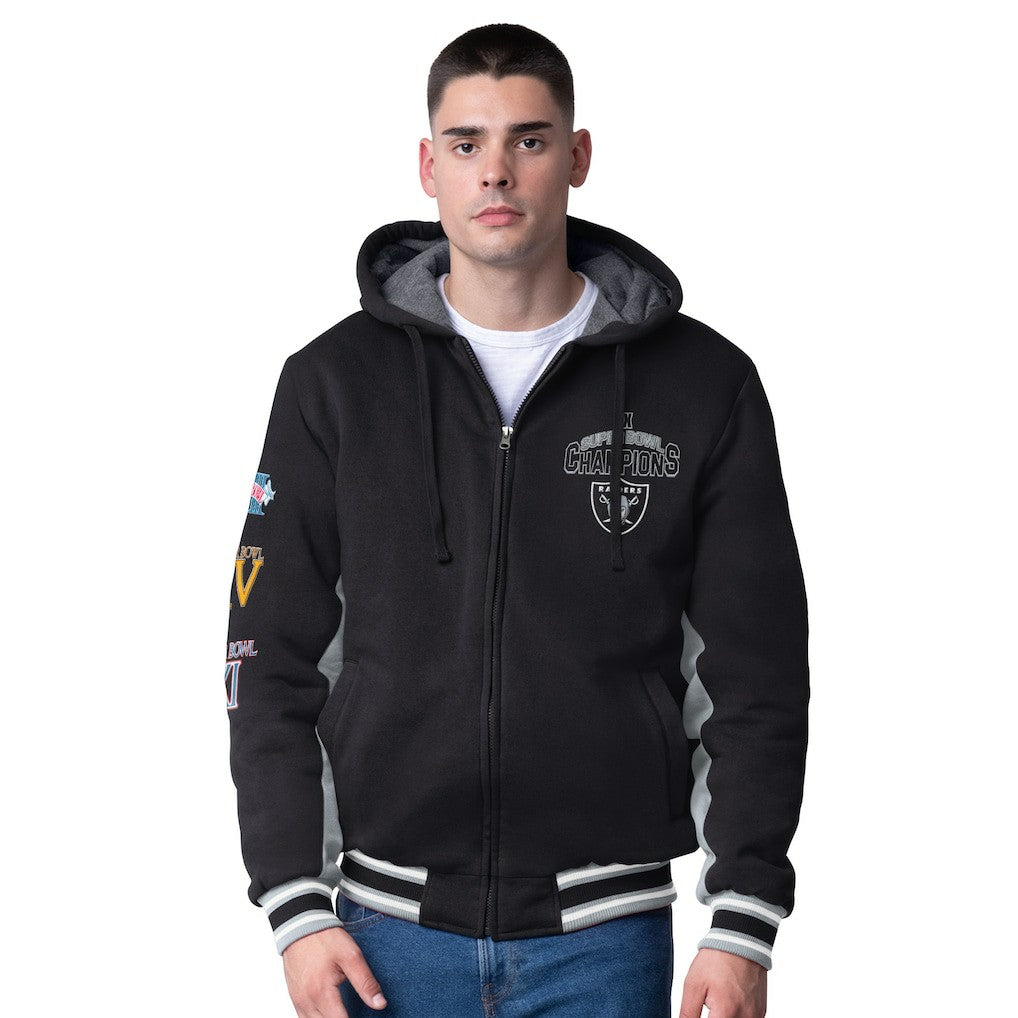 Las Vegas Raiders G-III Extreme No Huddle Commemorative Full-Zip Hoodie Jacket Black