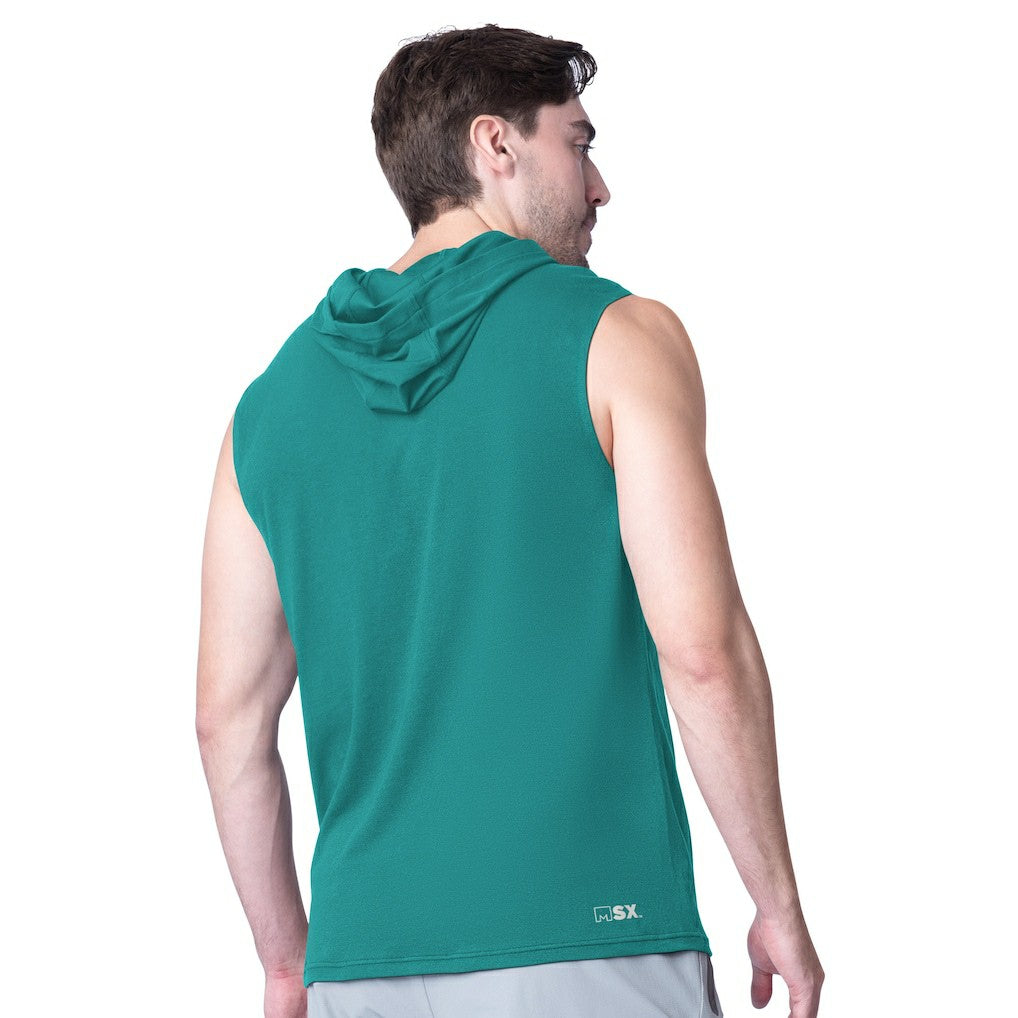 Miami Dolphins MSX by Michael Strahan Action Sleeveless Pullover Hoodie Aqua