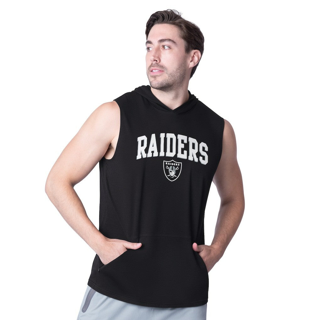 Las Vegas Raiders MSX by Michael Strahan Action Sleeveless Pullover Hoodie Black