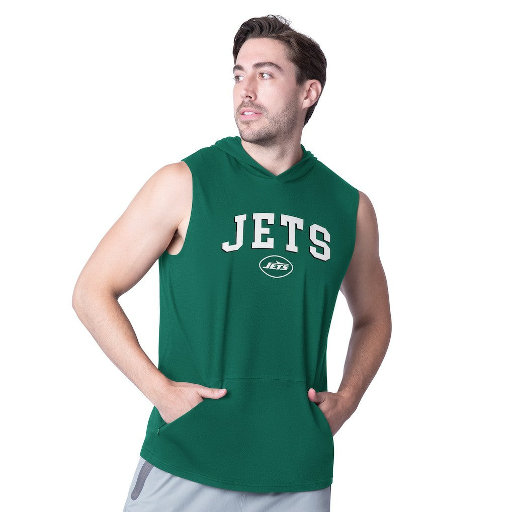 New York Jets MSX by Michael Strahan Action Sleeveless Pullover Hoodie Green