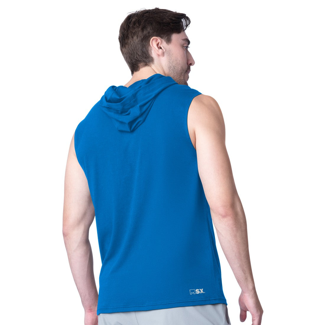 Detroit Lions MSX by Michael Strahan Action Sleeveless Pullover Hoodie Royal