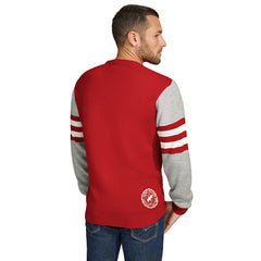San Francisco 49ers Tommy Hilfiger Acrylic Crewneck Pullover Sweater Scarlet/Heather Gray