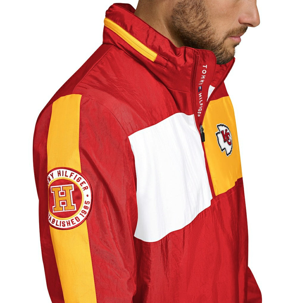 Kansas City Chiefs Tommy Hilfiger Gael Lightweight Half-Zip Hoodie Jacket Red