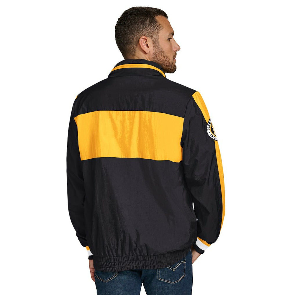 Pittsburgh Steelers Tommy Hilfiger Gael Lightweight Half-Zip Hoodie Jacket Black
