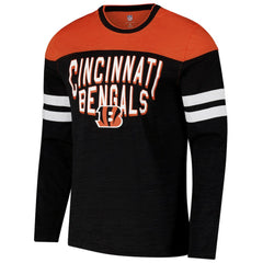 Cincinnati Bengals G-III Sports by Carl Banks Adaptive Hail Mary Long Sleeve T-Shirt Black/Orange