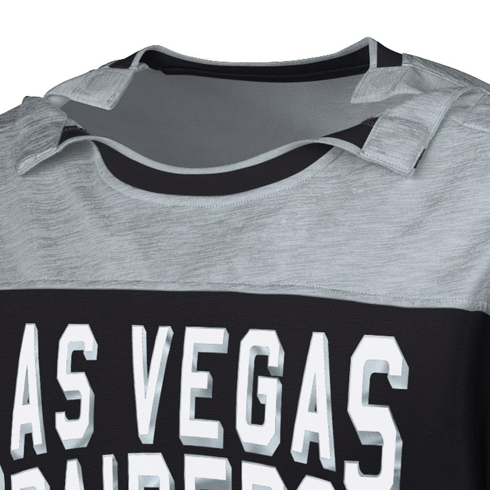 Las Vegas Raiders G-III Sports by Carl Banks Adaptive Hail Mary Long Sleeve T-Shirt Black/Silver