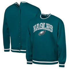 Philadelphia Eagles G-III Sports by Carl Banks Adaptive Blocker Fleece Pullover Sweatshirt Midnight Green