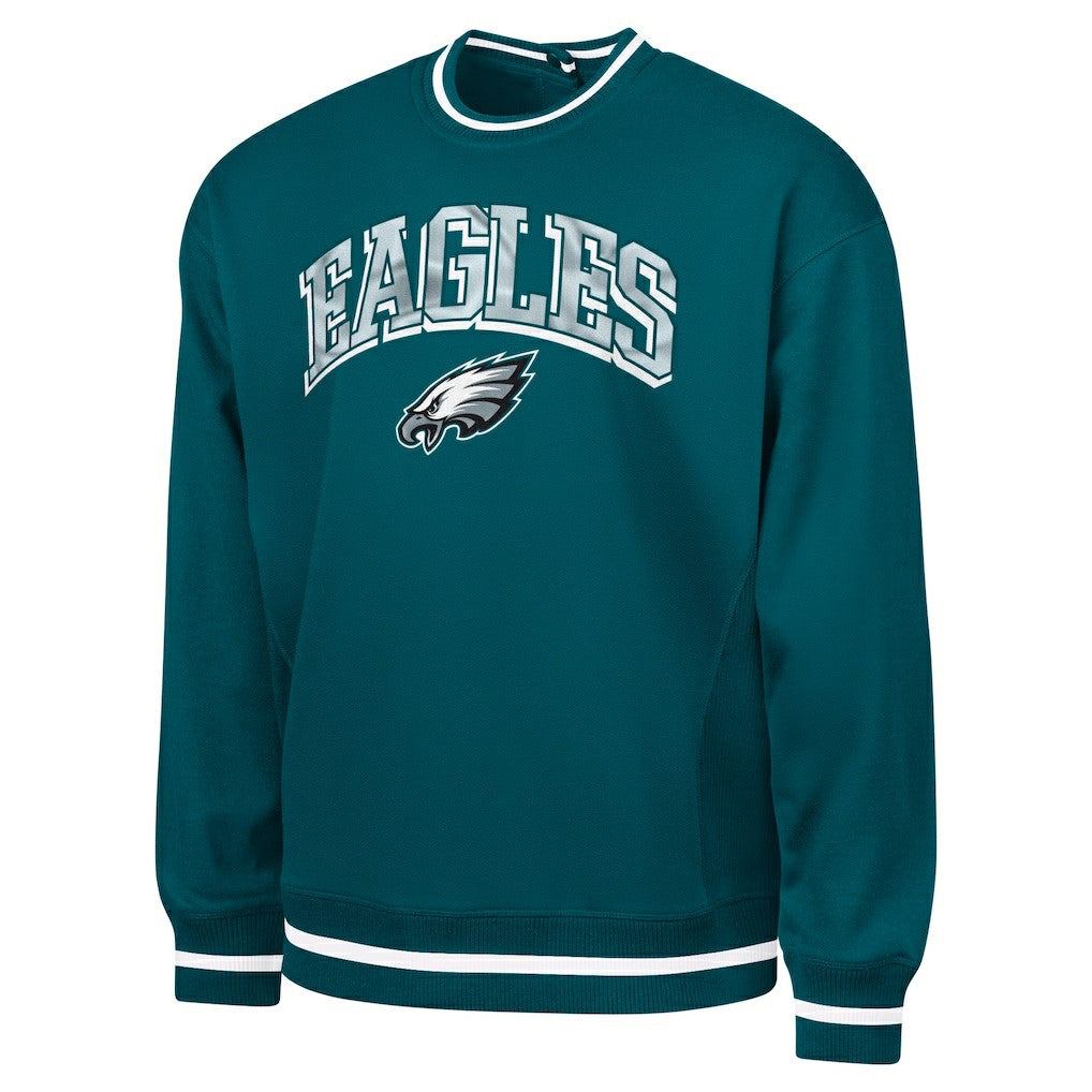 Philadelphia Eagles G-III Sports by Carl Banks Adaptive Blocker Fleece Pullover Sweatshirt Midnight Green
