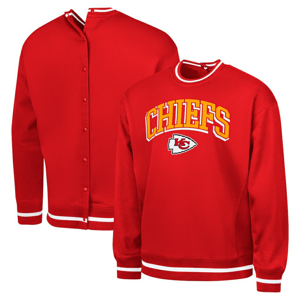 Kansas City Chiefs G-III Sports by Carl Banks Adaptive Blocker Fleece Pullover Sweatshirt Red