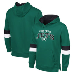 New York Jets G-III Sports by Carl BanksMen's Adaptive Faceoff Pullover Hoodie Green/Gray