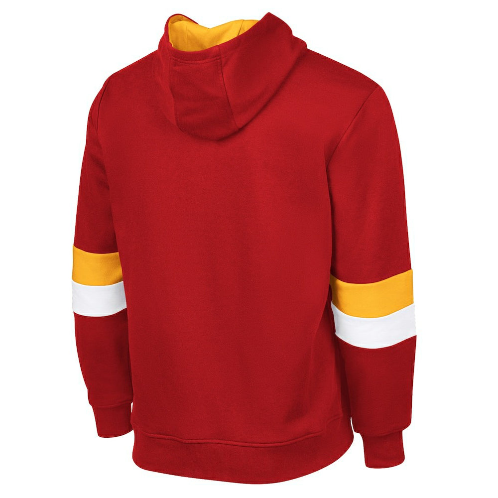 Kansas City Chiefs G-III Sports by Carl Banks Adaptive Faceoff Pullover Hoodie Red/Gold