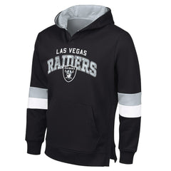 Las Vegas Raiders G-III Sports by Carl Banks Adaptive Faceoff Pullover Hoodie Black/Silver
