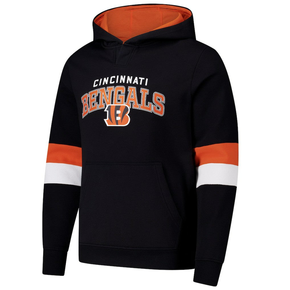 Cincinnati Bengals G-III Sports by Carl Banks Adaptive Faceoff Pullover Hoodie Black/Orange