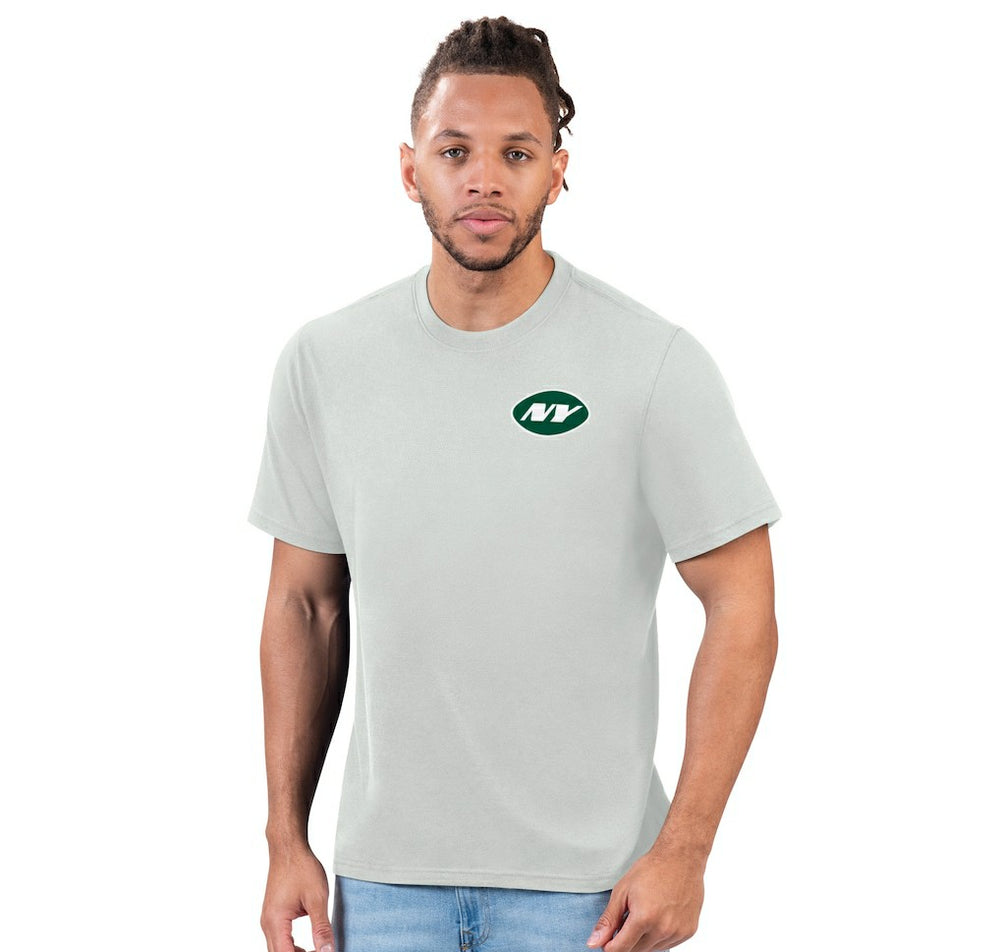 New York Jets Margaritaville Flip Flop T-Shirt Gray