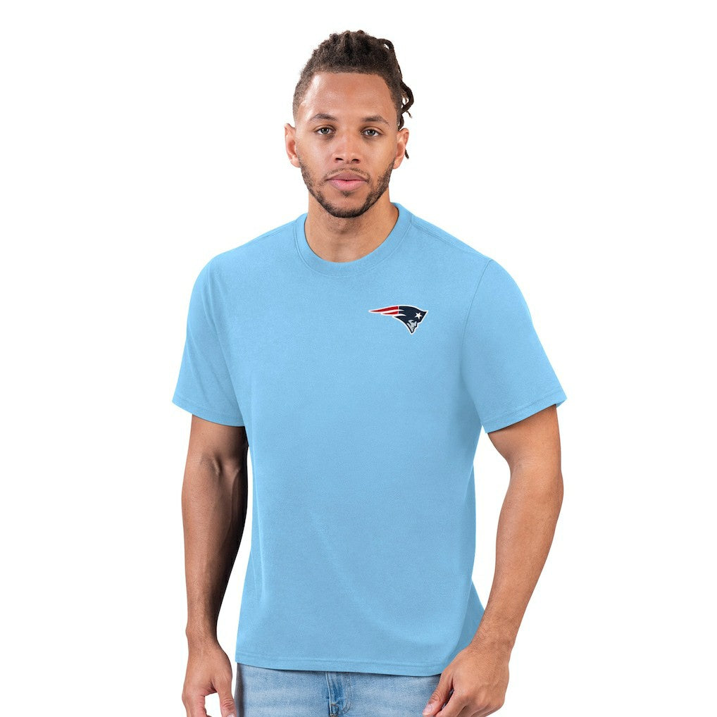 New England Patriots Margaritaville Time Flies T-Shirt Light Blue