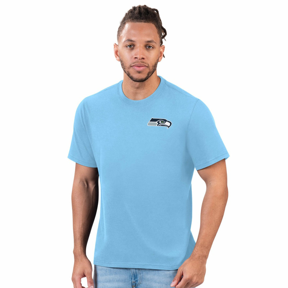 Seattle Seahawks Margaritaville Time Flies T-Shirt Light Blue