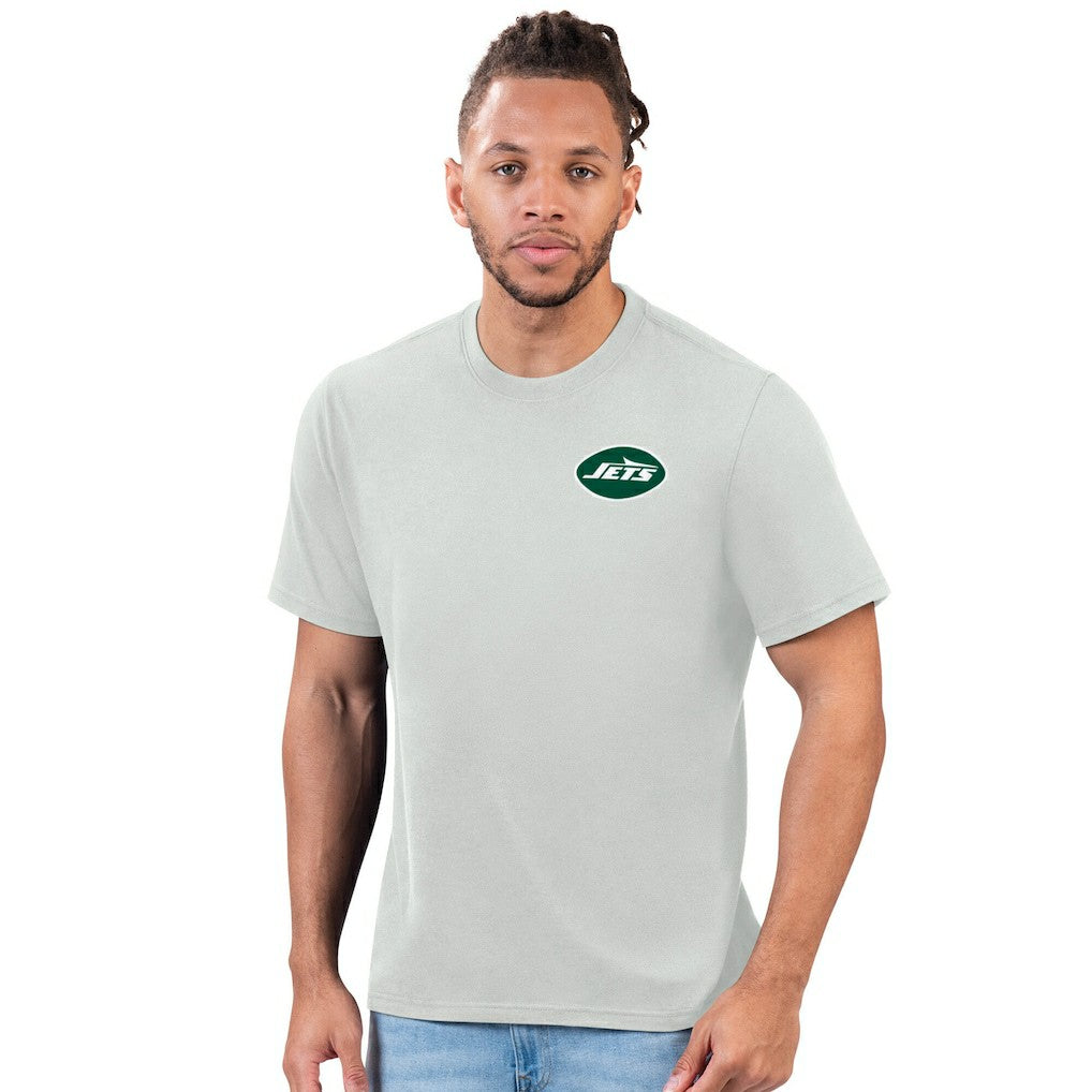 New York Jets Margaritaville Time Flies T-Shirt Gray