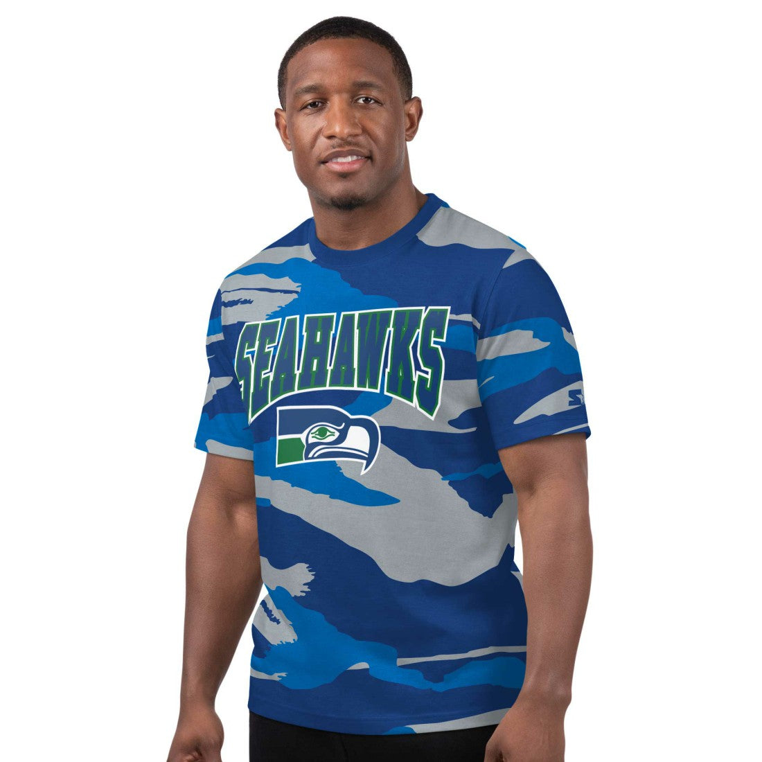 Seattle Seahawks Starter Thursday Night Gridiron Classics Vintage Logo T-Shirt Royal/Gray