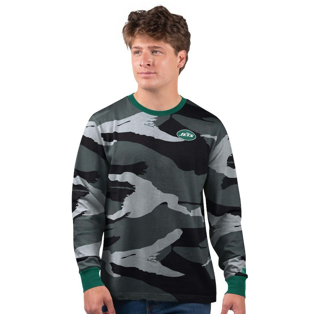 New York Jets Starter Thursday Night Gridiron Long Sleeve T-Shirt- Gray