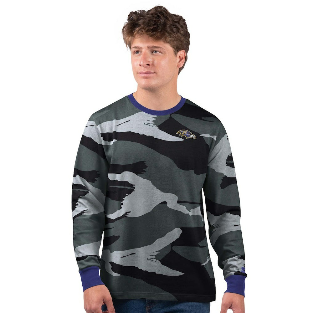 Baltimore Ravens Starter Thursday Night Gridiron Long Sleeve T-Shirt- Gray