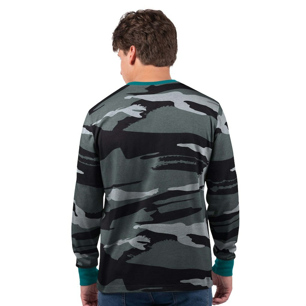 Miami Dolphins Starter Thursday Night Gridiron Vintage Logo Long Sleeve T-Shirt Gray/Charcoal