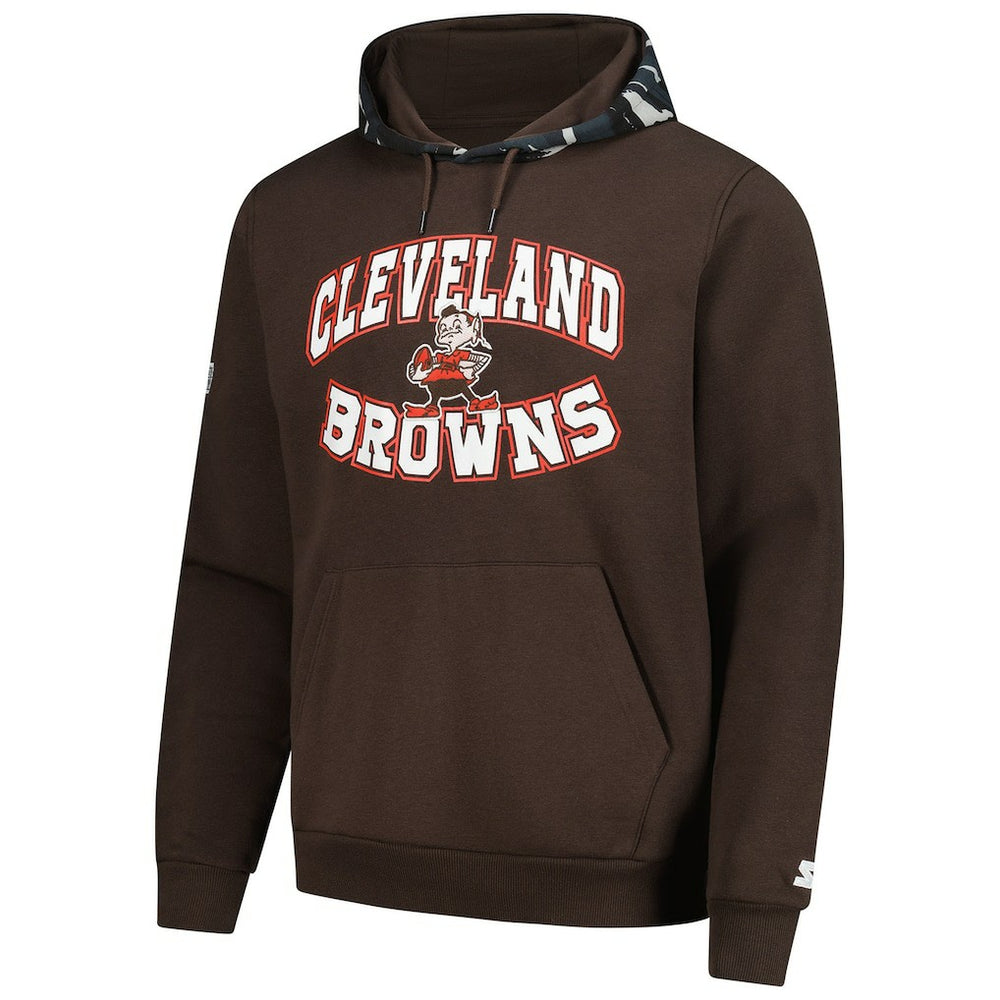Cleveland Browns Starter Thursday Night Gridiron Vintage Logo Pullover Hoodie Brown