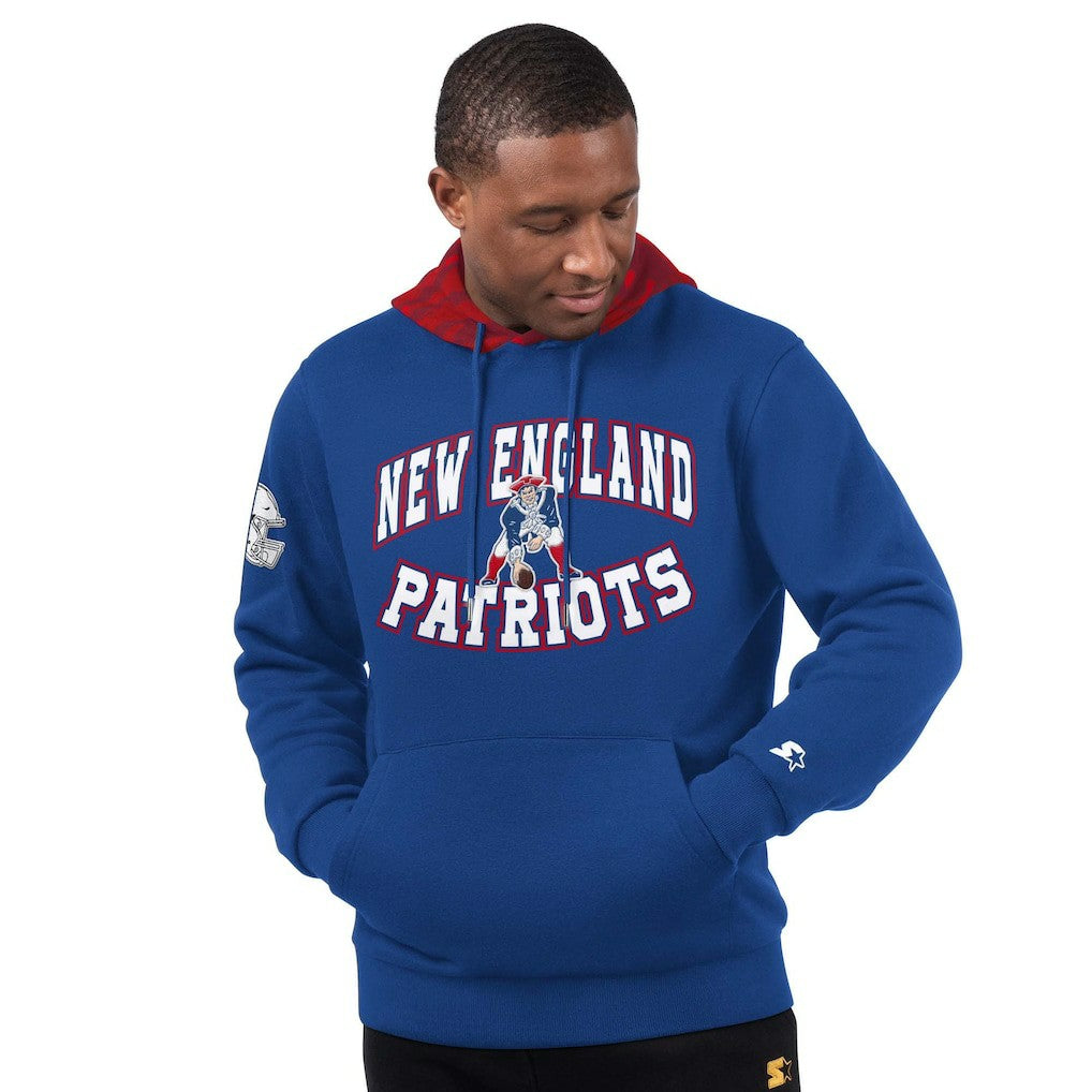 New England Patriots Starter Thursday Night Gridiron Vintage Logo Pullover Hoodie Royal