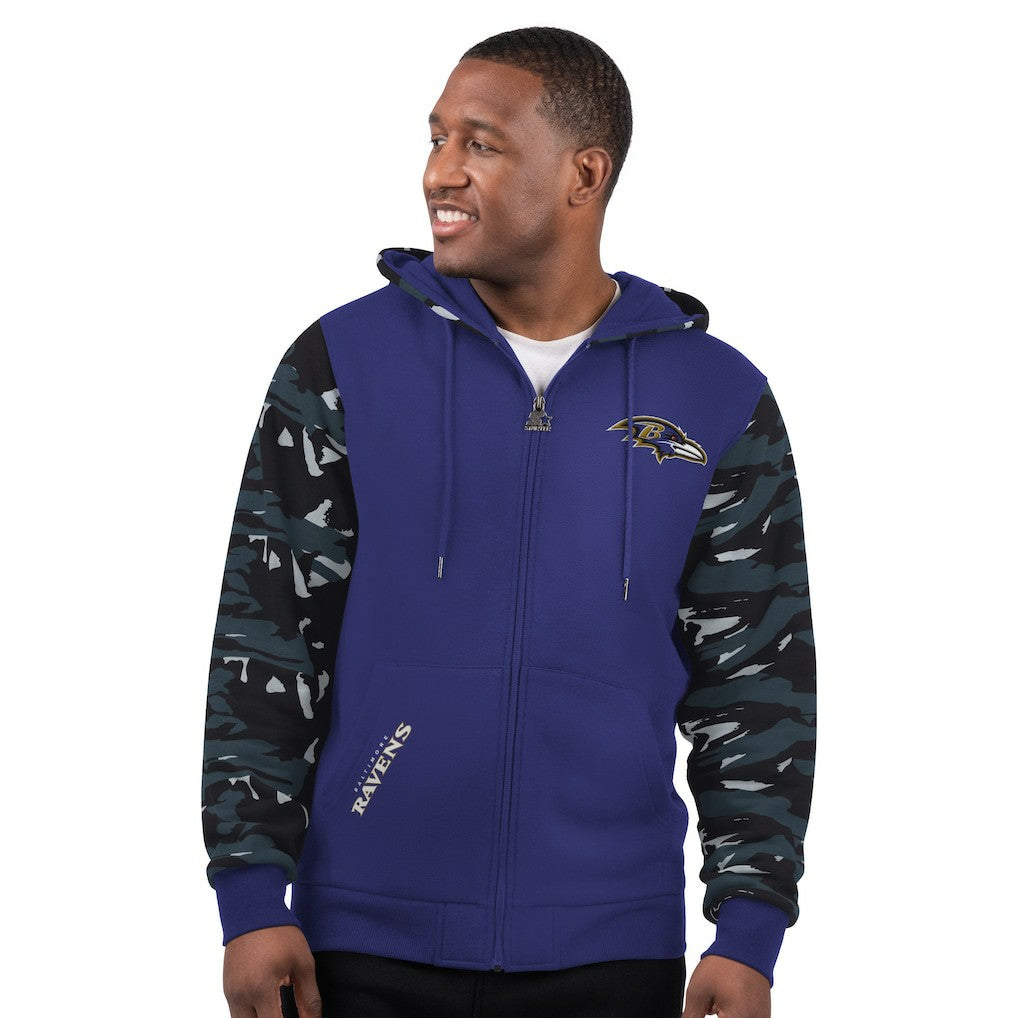 Baltimore Ravens Starter Thursday Night Gridiron Full-Zip Hoodie Purple