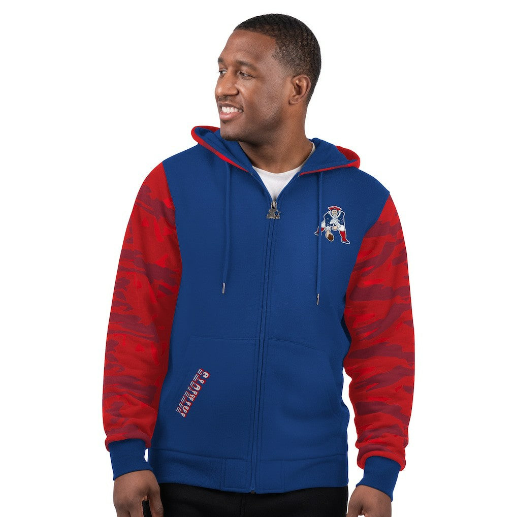 New England Patriots Starter Thursday Night Gridiron Vintage Logo Full-Zip Hoodie Navy