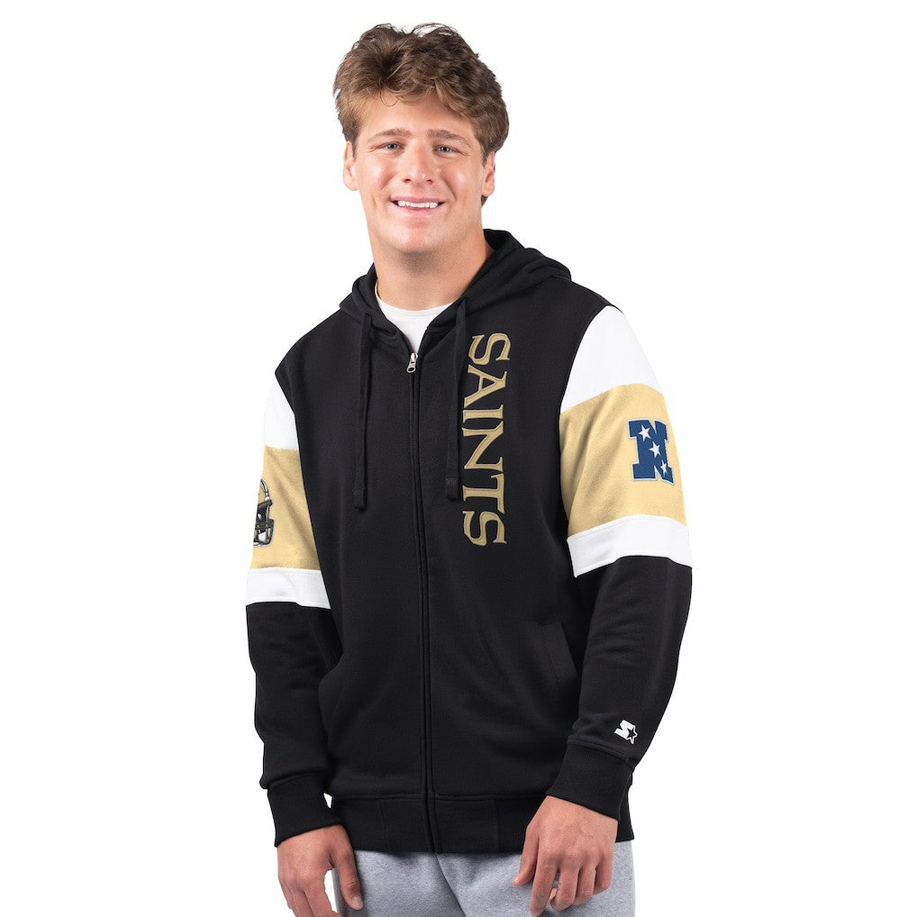 New Orleans Saints Starter Extreme Full-Zip Hoodie Black