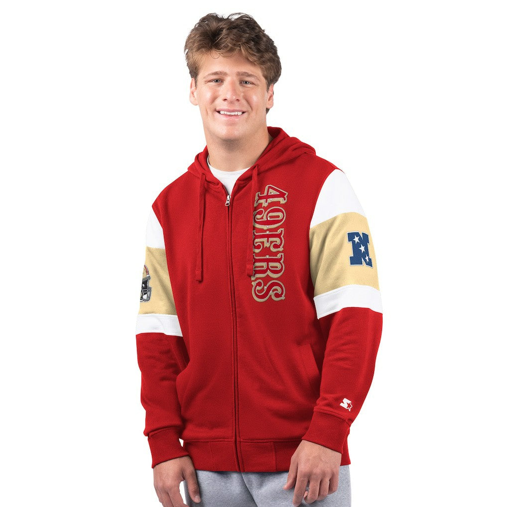 San Francisco 49ers Starter Extreme Full-Zip Hoodie Scarlet
