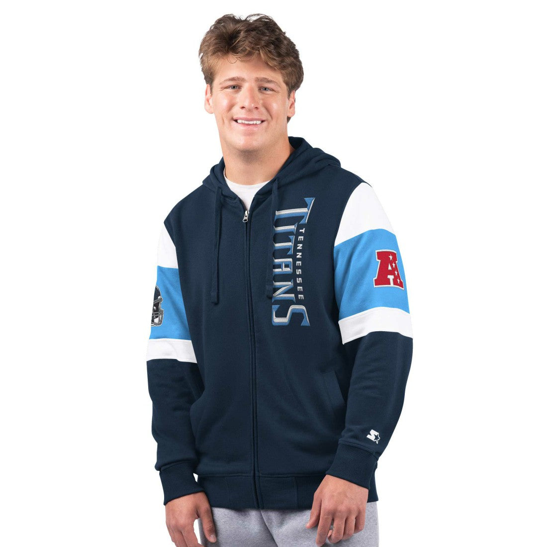 Tennessee Titans Starter Extreme Full-Zip Hoodie Navy