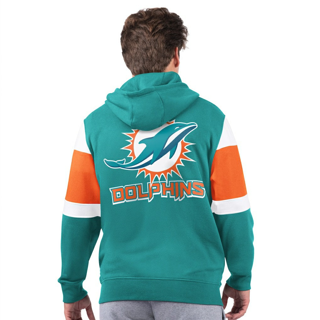Miami Dolphins Starter Extreme Full-Zip Hoodie Aqua