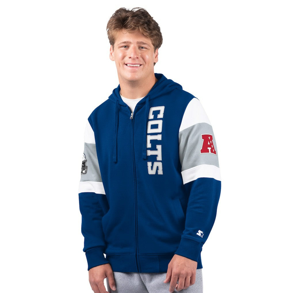 Indianapolis Colts Starter Extreme Full-Zip Hoodie Royal
