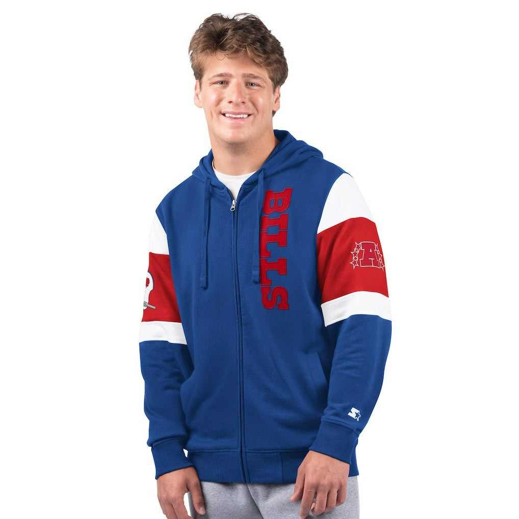 Buffalo Bills Starter Extreme Vintage Logo Full-Zip Hoodie Royal
