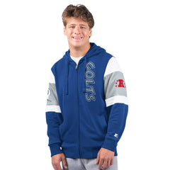 Indianapolis Colts Starter Extreme Vintage Logo Full-Zip Hoodie Royal