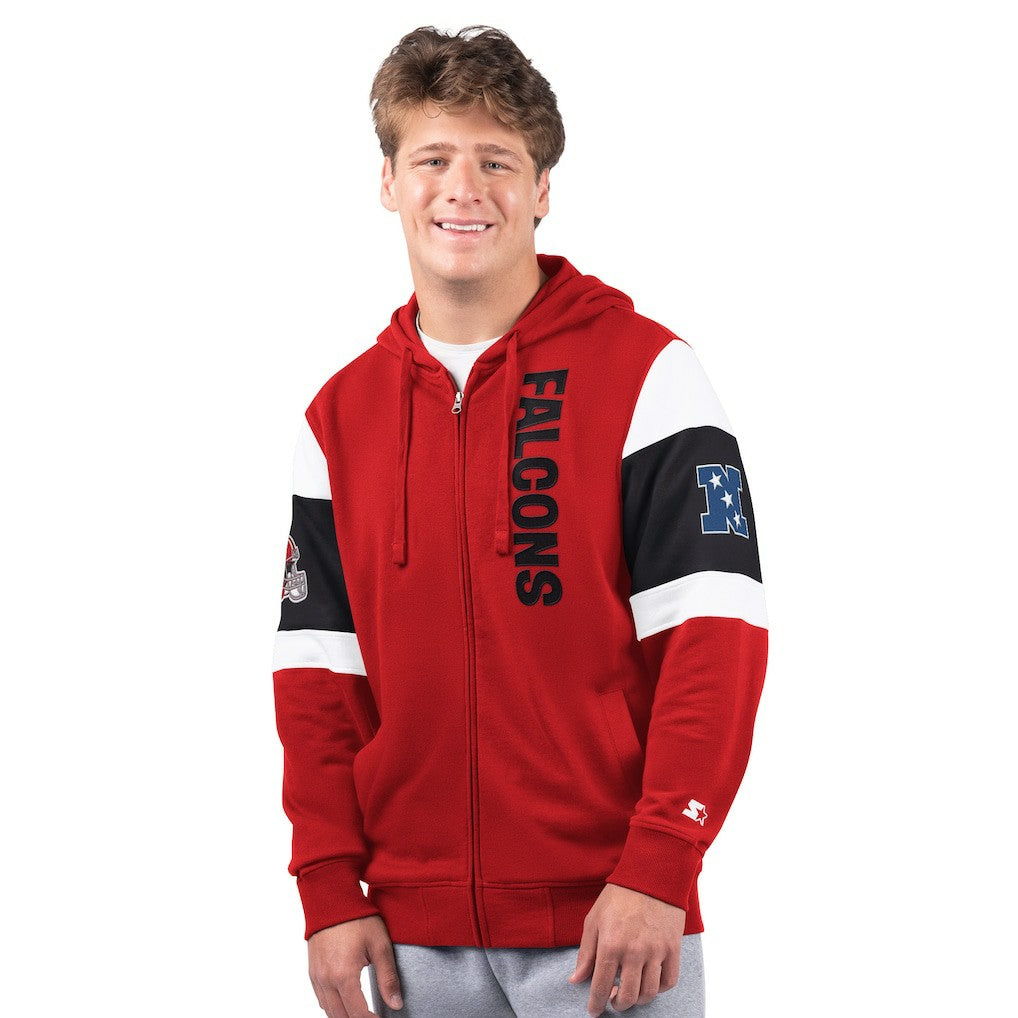 Atlanta Falcons Starter Extreme Vintage Logo Full-Zip Hoodie Red