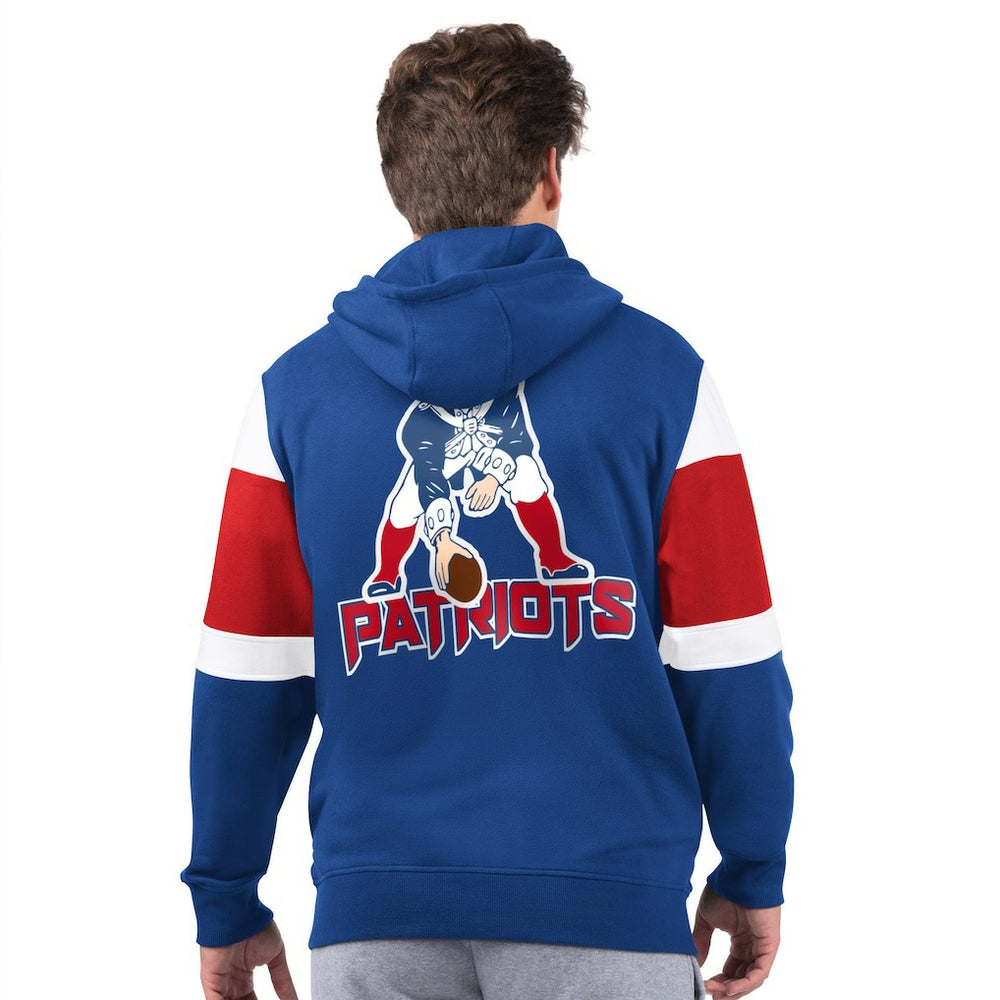 New England Patriots Starter Extreme Vintage Logo Full-Zip Hoodie Navy
