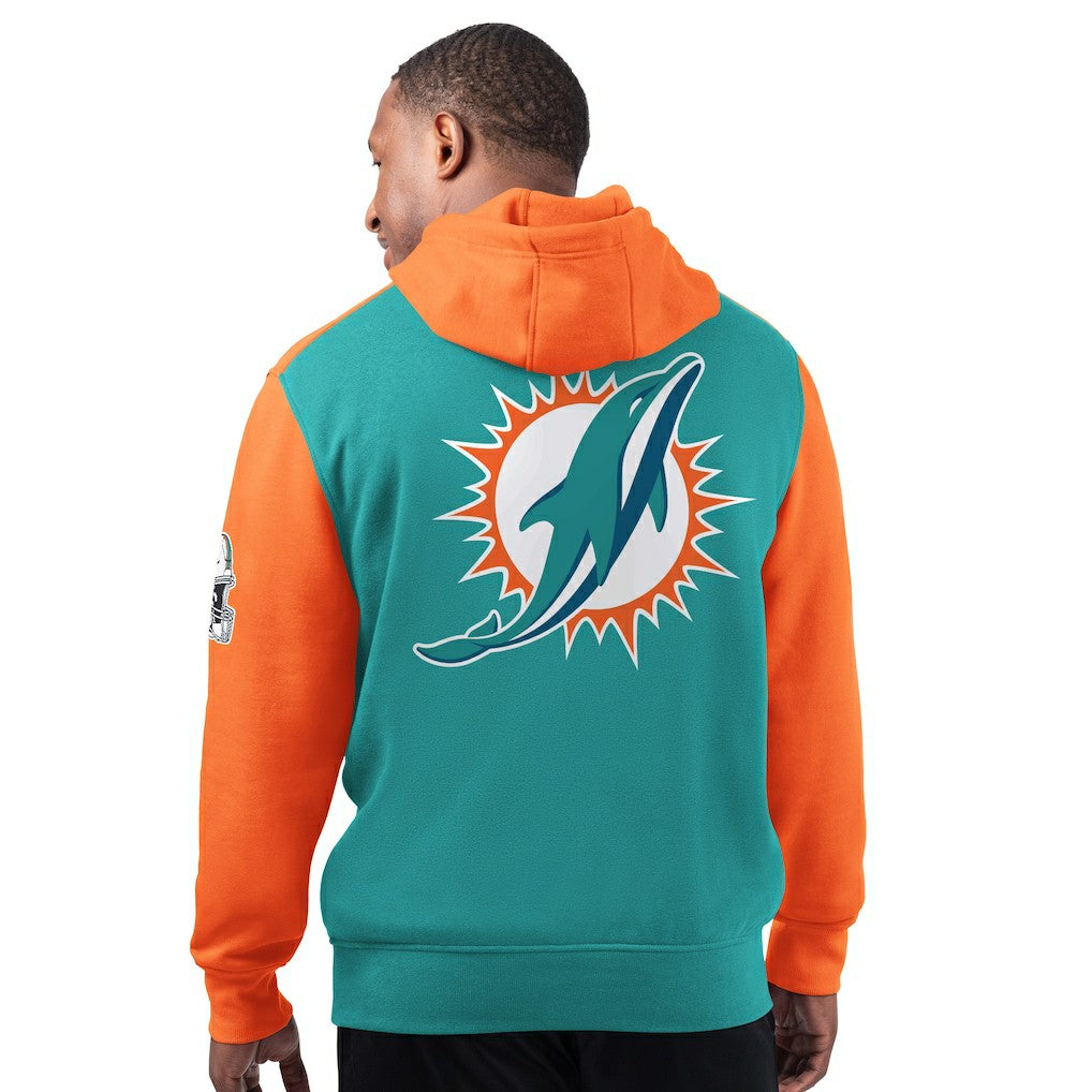 Miami Dolphins Starter Extreme Pullover Hoodie Aqua