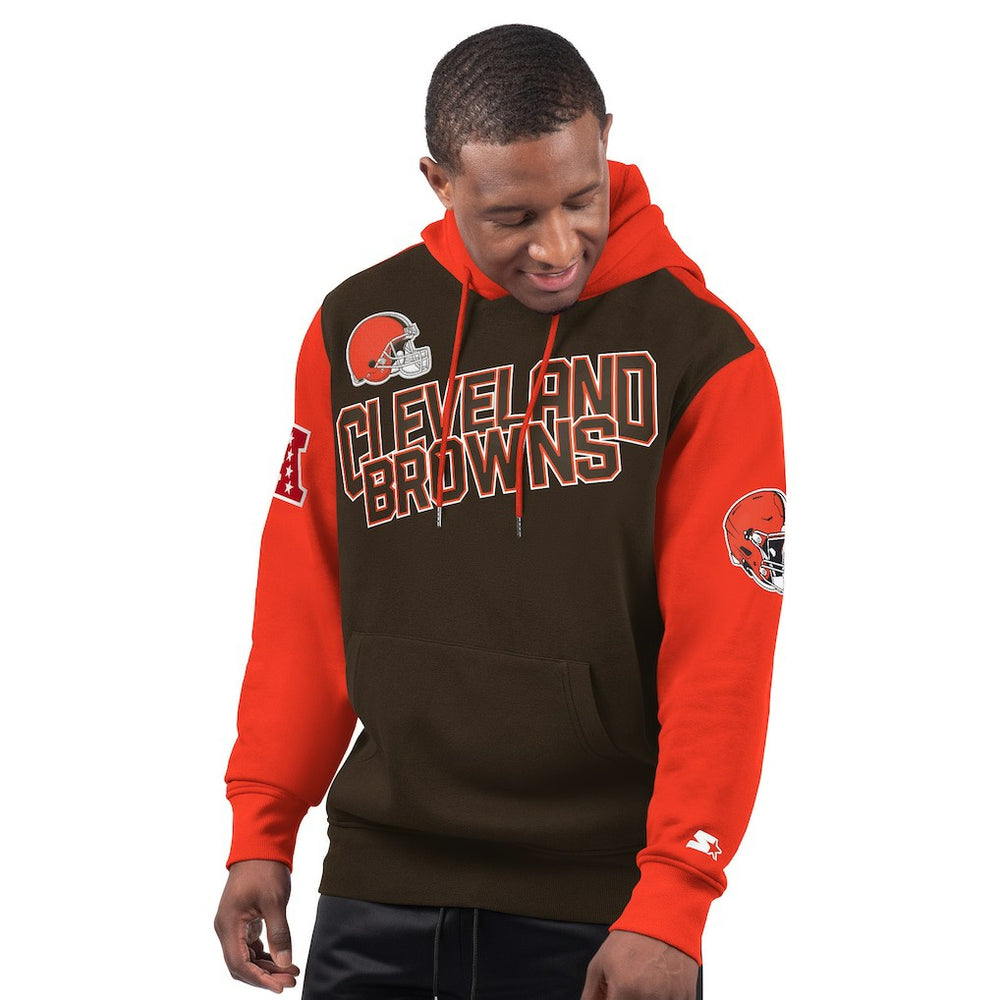 Cleveland Browns Starter Extreme Pullover Hoodie Brown